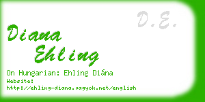 diana ehling business card