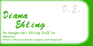 diana ehling business card